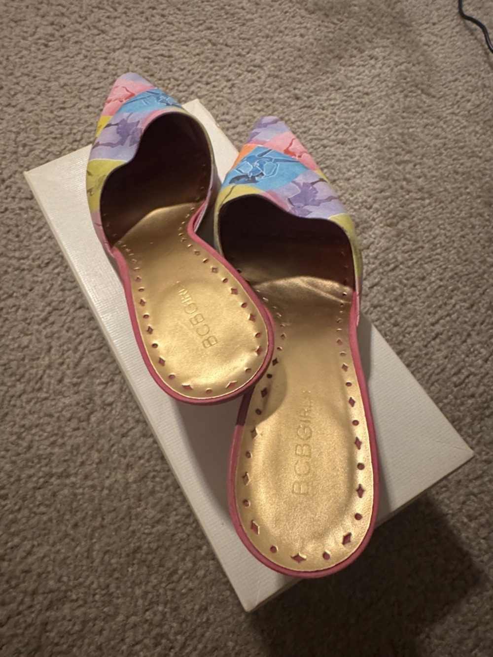 BCBGeneration Multicolor Pointed-Toe Slip-On Mules - Picture 3 of 6